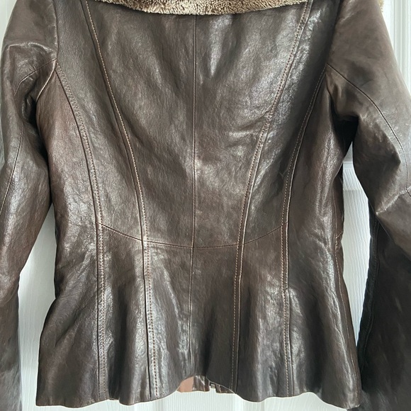 DANIER | Women’s leather jacket with faux fur trim - Picture 8 of 8